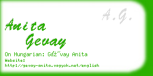 anita gevay business card